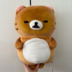 NWT 42cm/16.5in Plush Pillow Mochi Mochi Nonbiri Neko Rilakkuma Sanrio